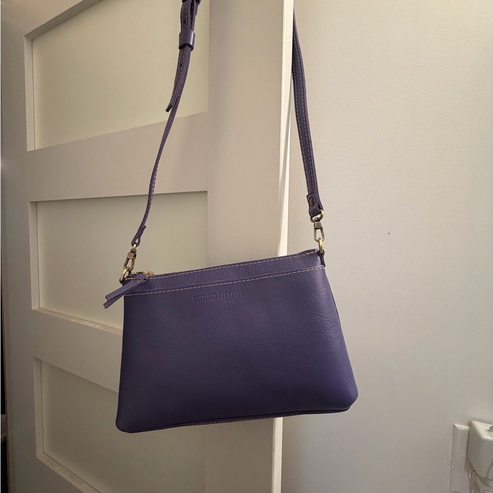 Portland Leather Poppy Purse Crossbody Bag in Rare Morning Glory NIB